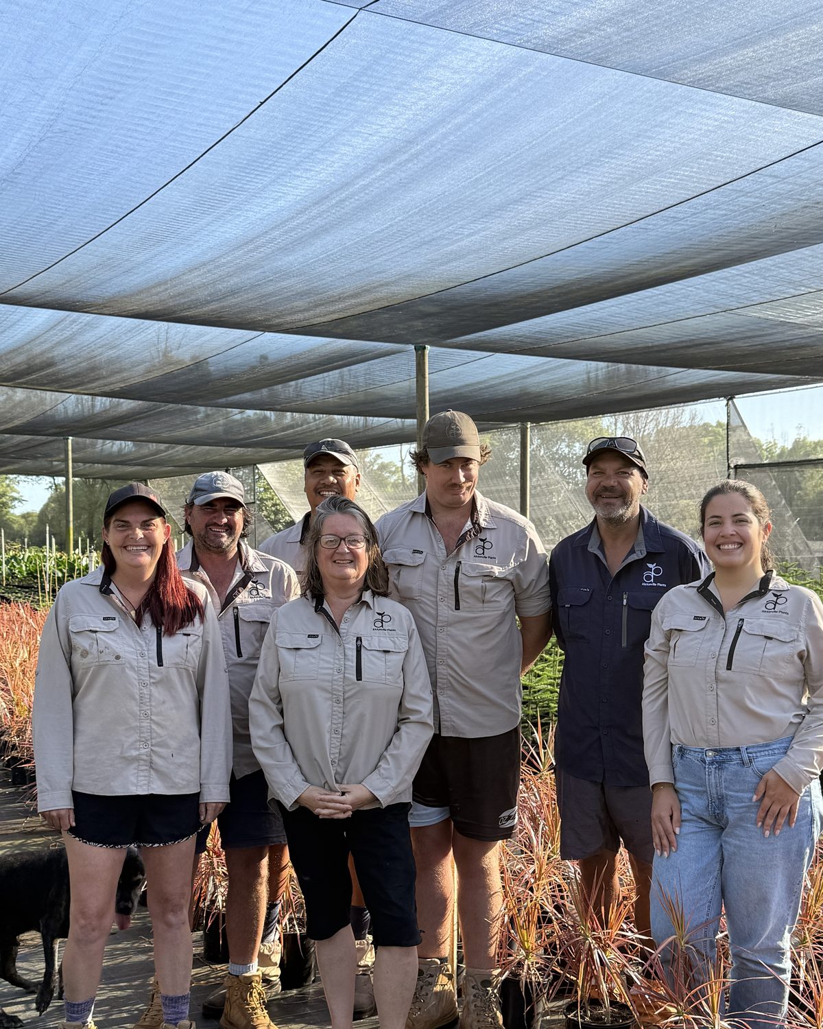 The Florafolia team in the shade house