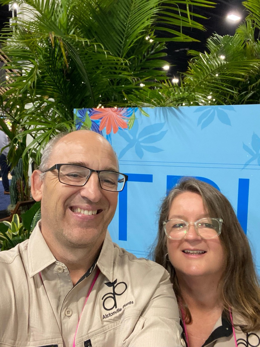 The team representing the nursery at an industry trade show